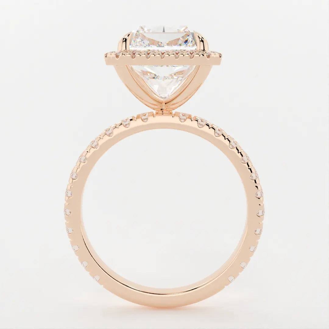 Yaalta Halo Radiant Engagement Ring