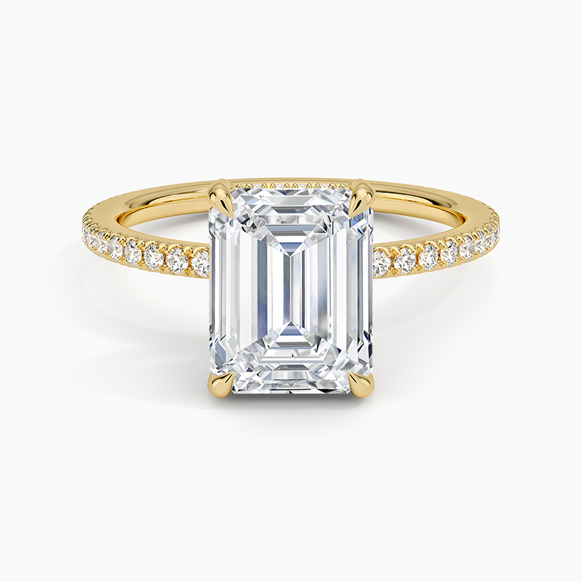 Yaalta Pavè Emerald Engagement Ring