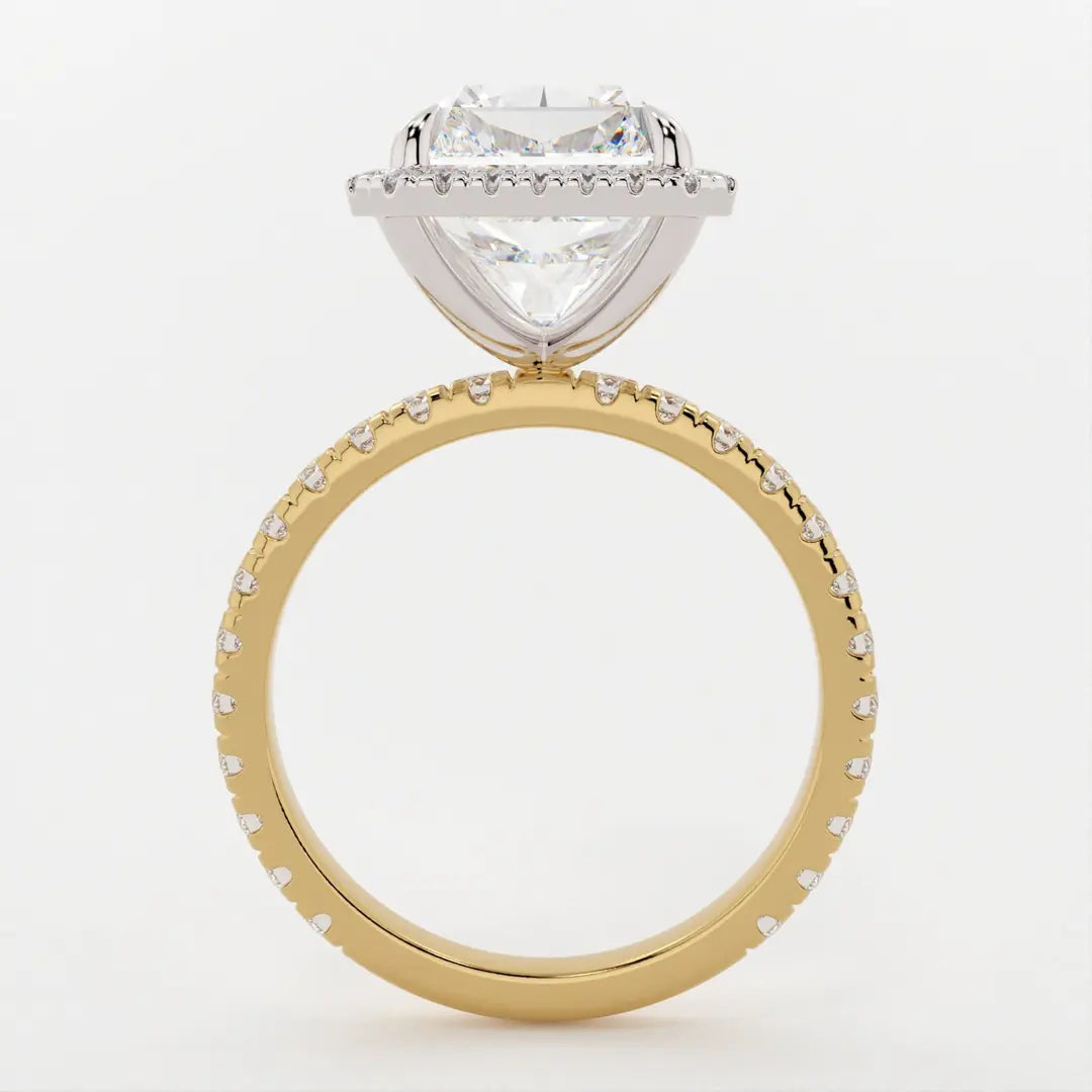 Yaalta Halo Radiant Engagement Ring