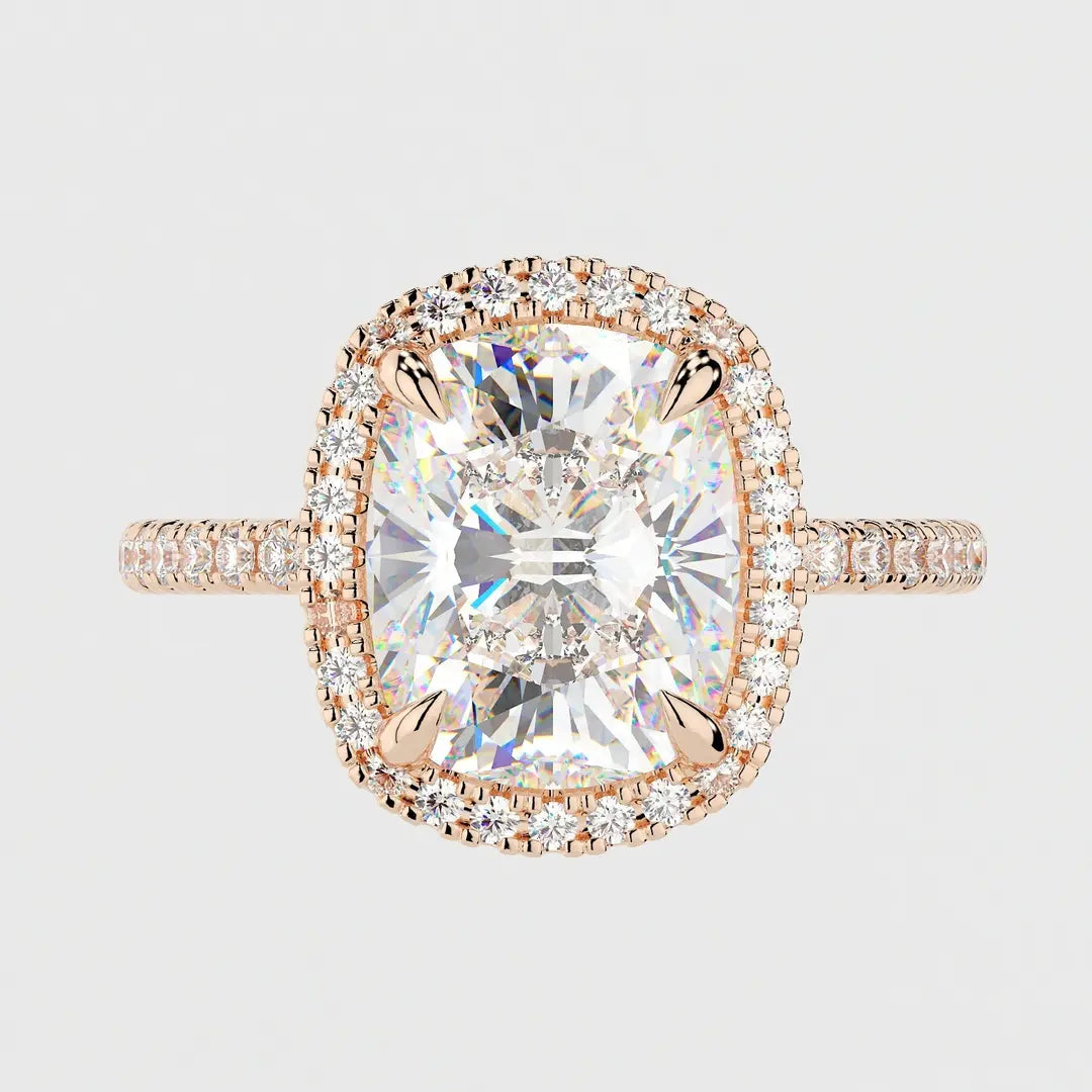 Yaalta Halo Cushion Engagement Ring