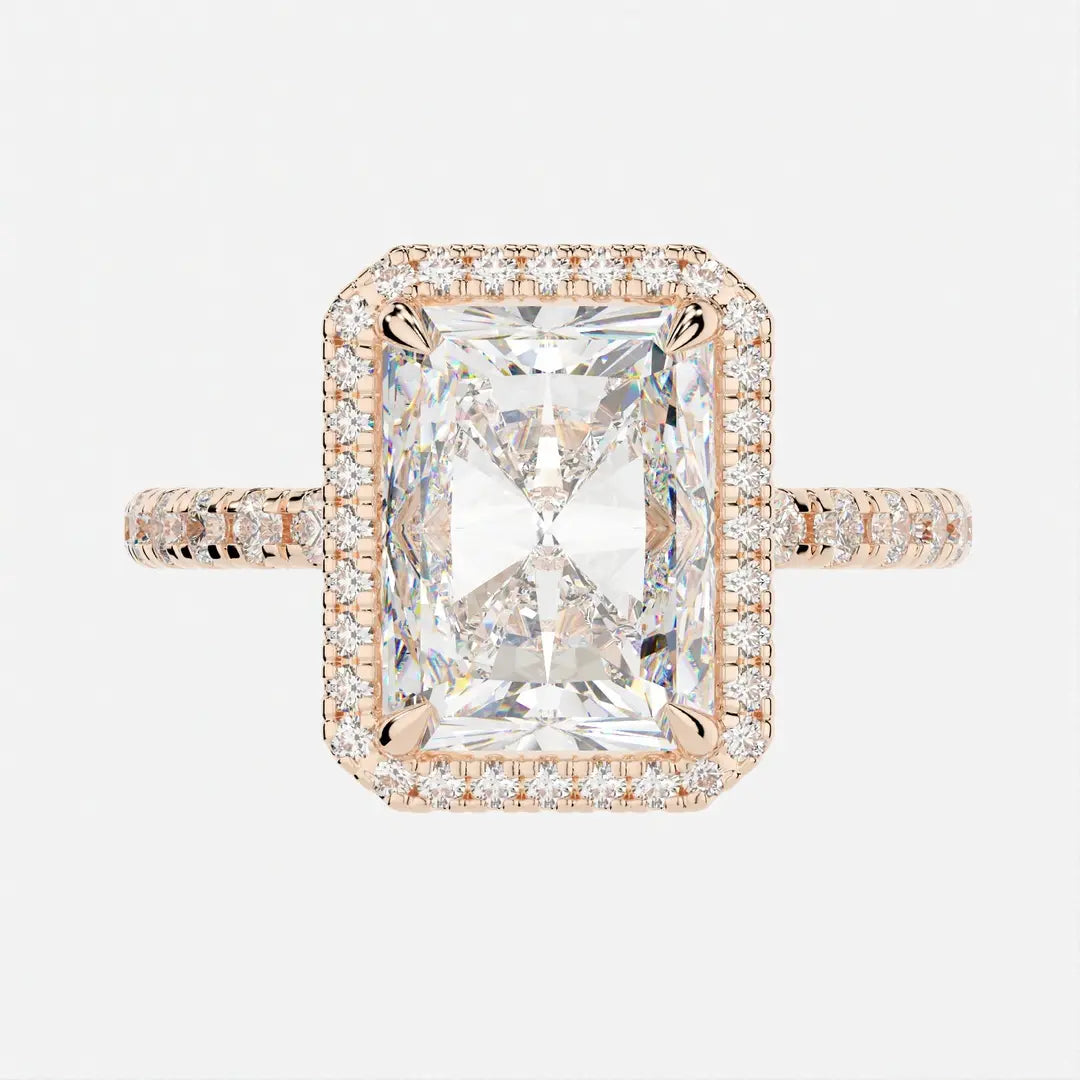 Yaalta Halo Radiant Engagement Ring