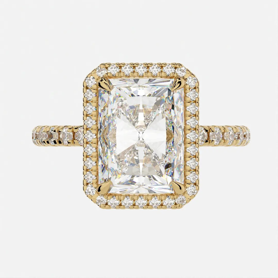 Yaalta Halo Radiant Engagement Ring