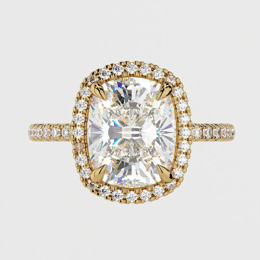 Yaalta Halo Cushion Engagement Ring