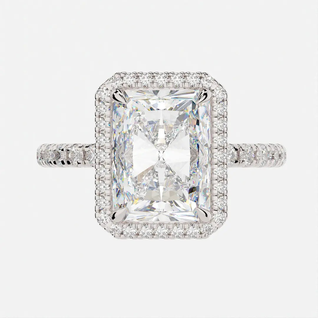 Yaalta Halo Radiant Engagement Ring