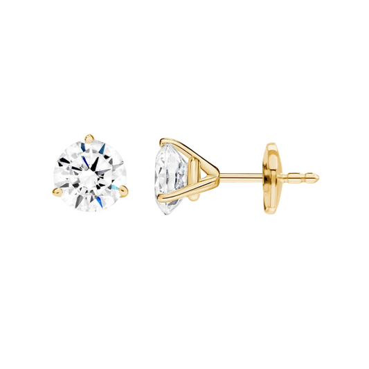 Round Diamond Stud Earring