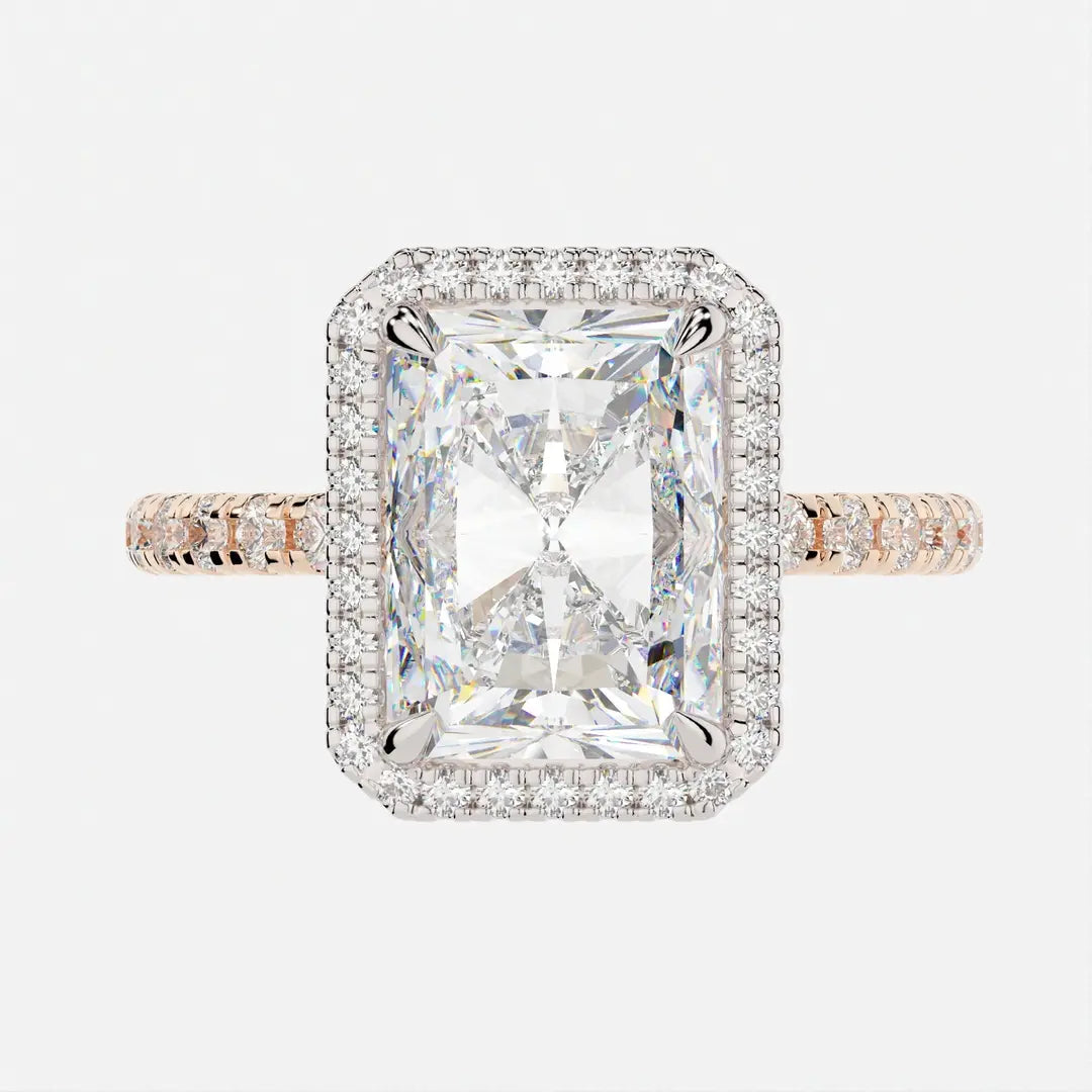 Yaalta Halo Radiant Engagement Ring