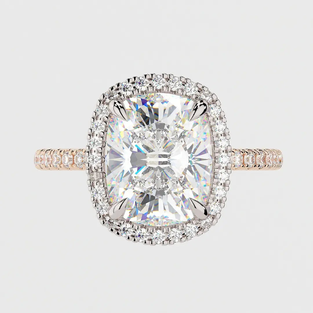 Yaalta Halo Cushion Engagement Ring