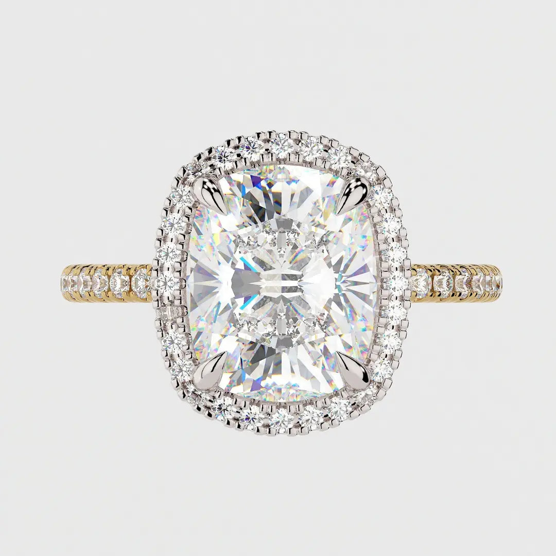 Yaalta Halo Cushion Engagement Ring
