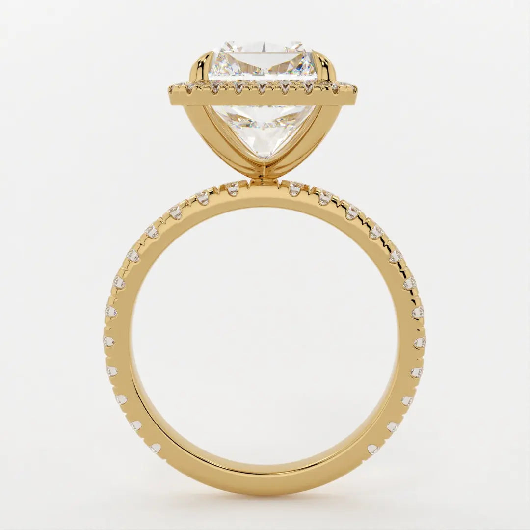 Yaalta Halo Radiant Engagement Ring