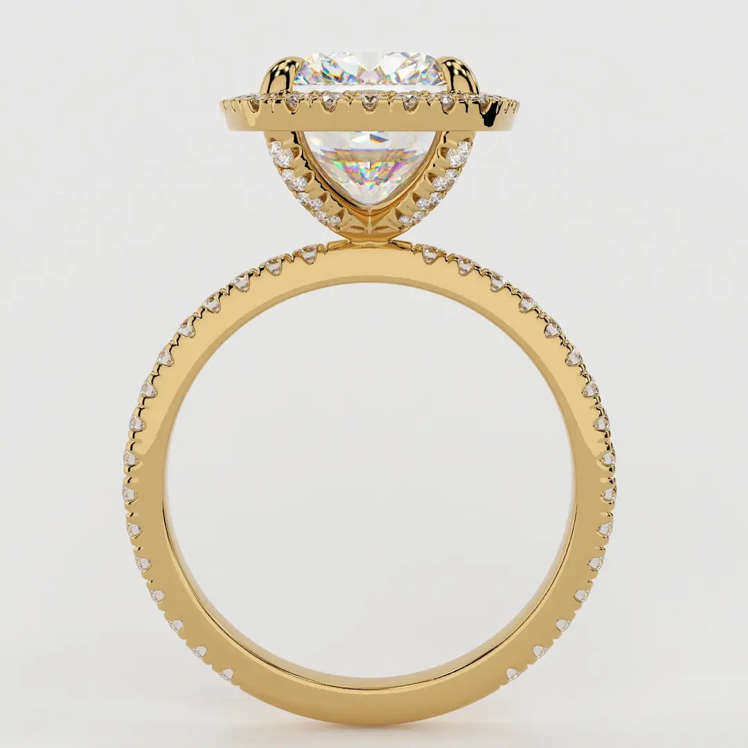 Yaalta Halo Cushion Engagement Ring