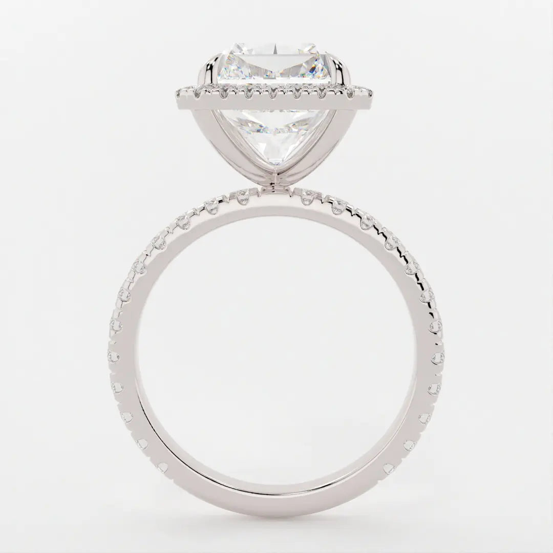 Yaalta Halo Radiant Engagement Ring