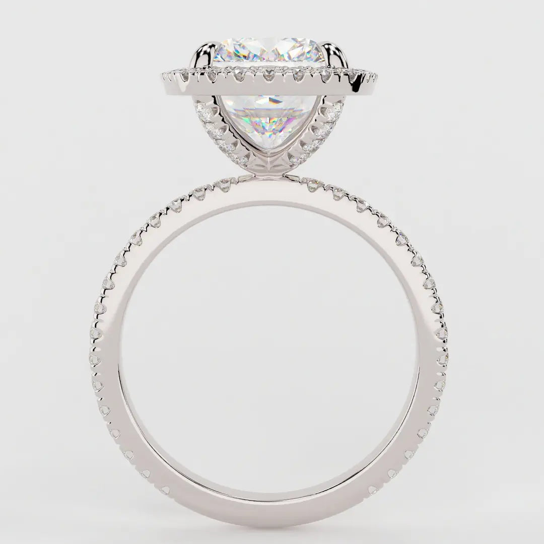 Yaalta Halo Cushion Engagement Ring