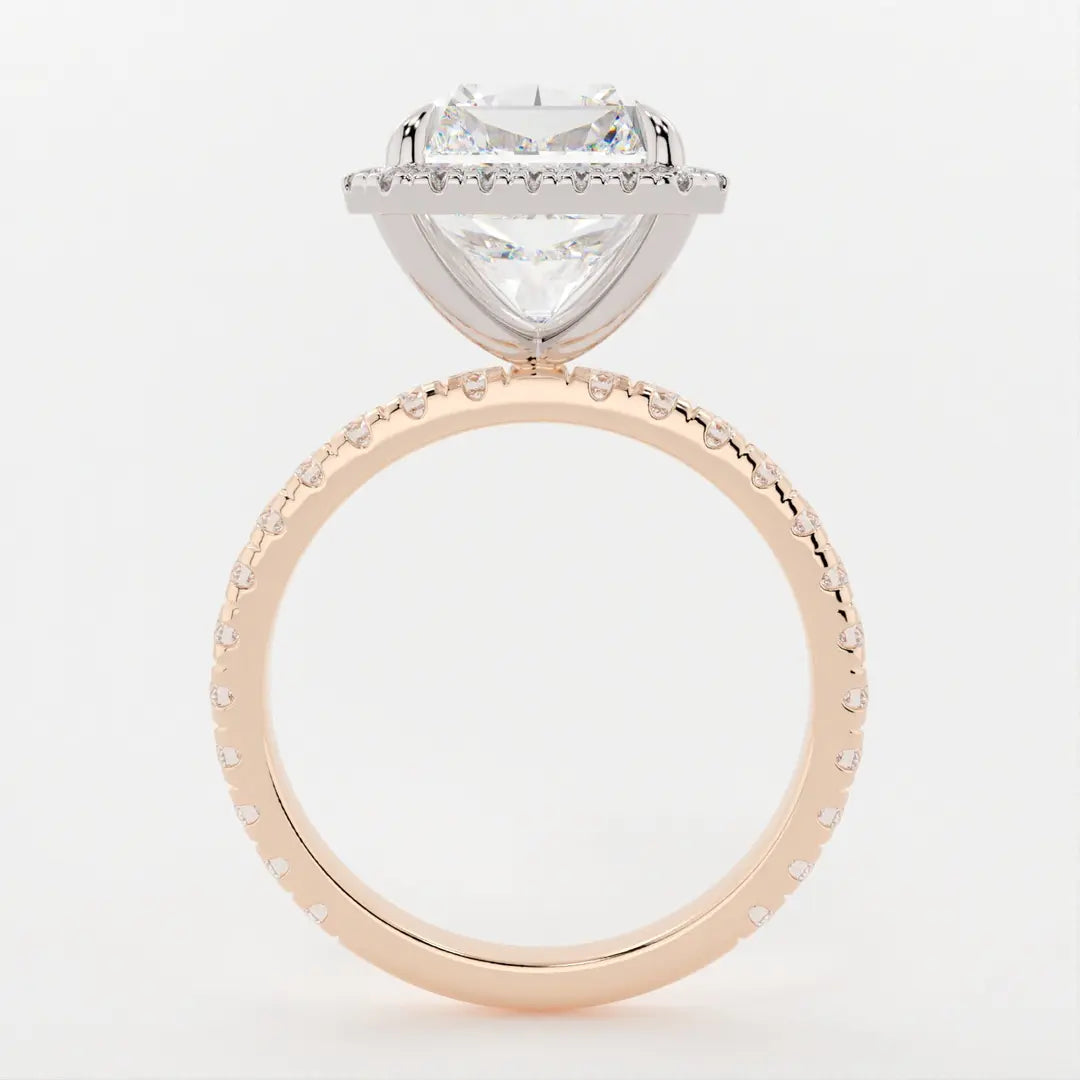 Yaalta Halo Radiant Engagement Ring