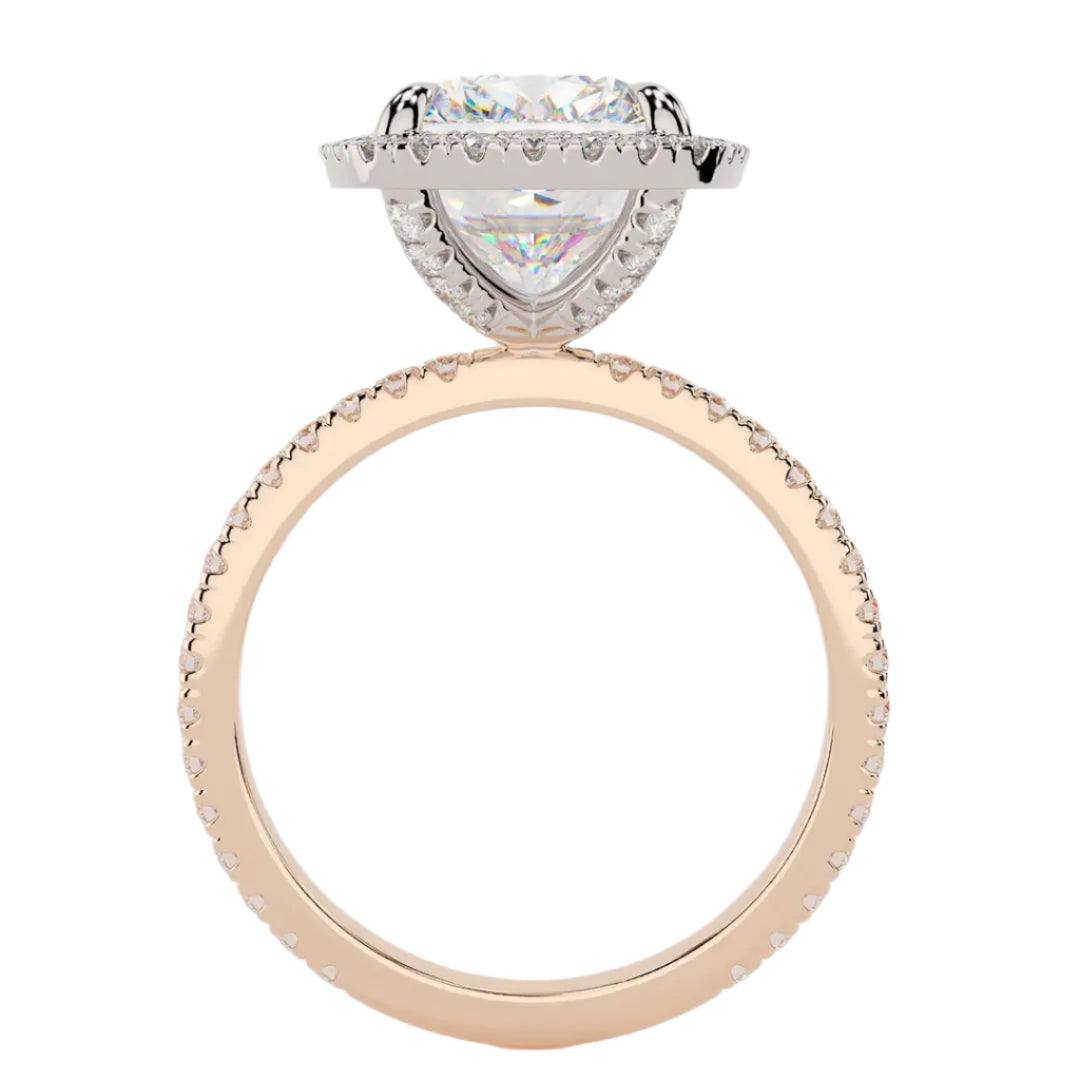 Yaalta Halo Cushion Engagement Ring
