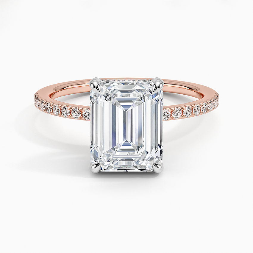 Yaalta Pavè Emerald Engagement Ring