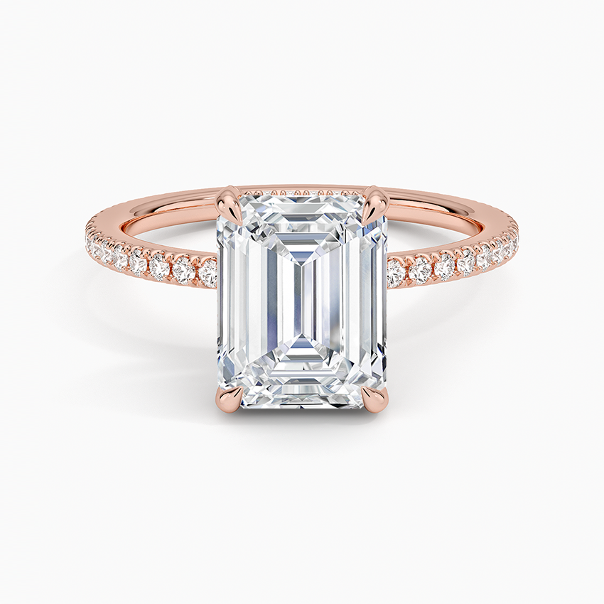 Yaalta Pavè Emerald Engagement Ring