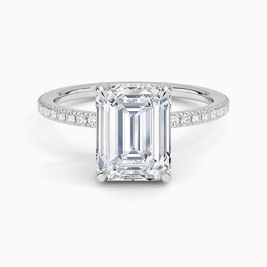 Yaalta Pavè Emerald Engagement Ring