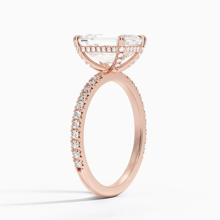 Yaalta Pavè Emerald Engagement Ring