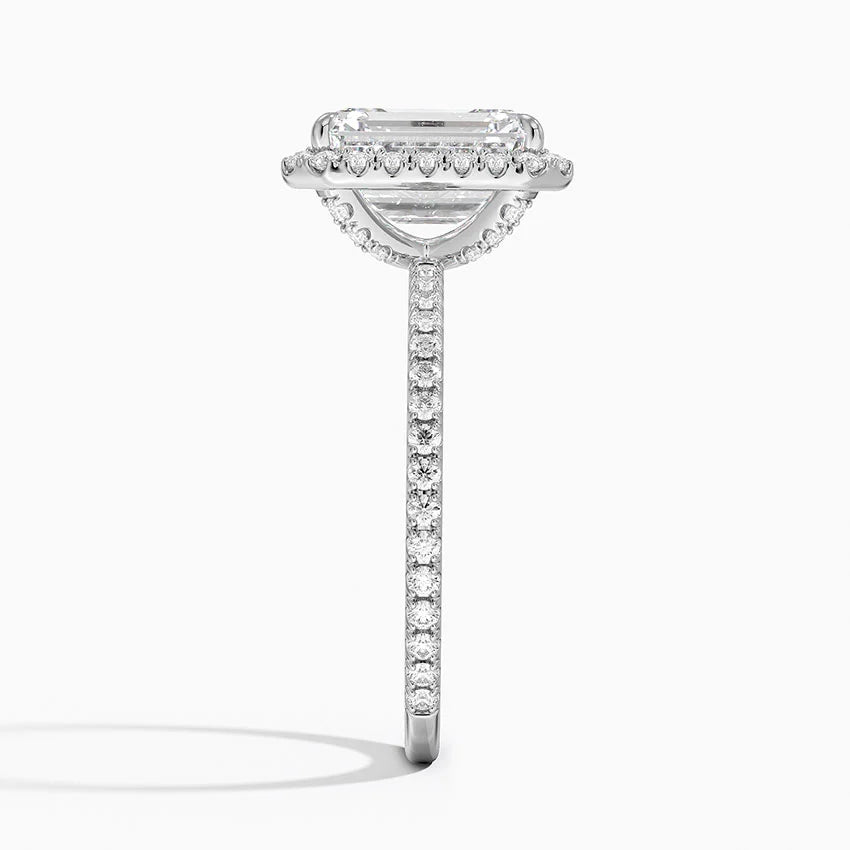 Yaalta Halo Emerald Engagement Ring