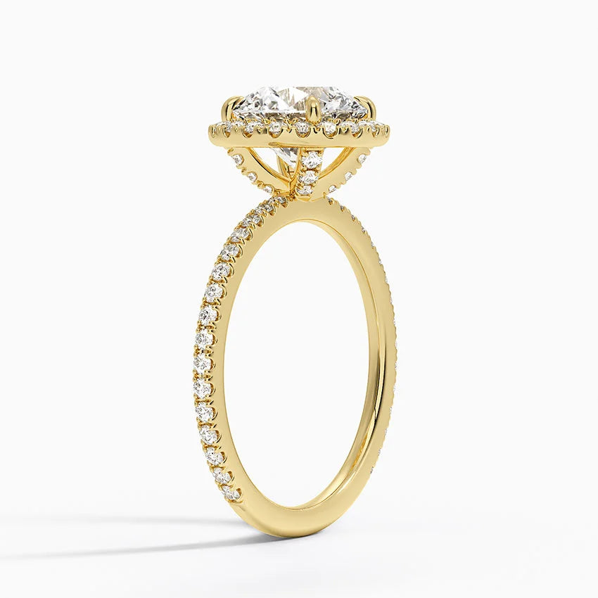 Yaalta Halo Round Engagement Ring