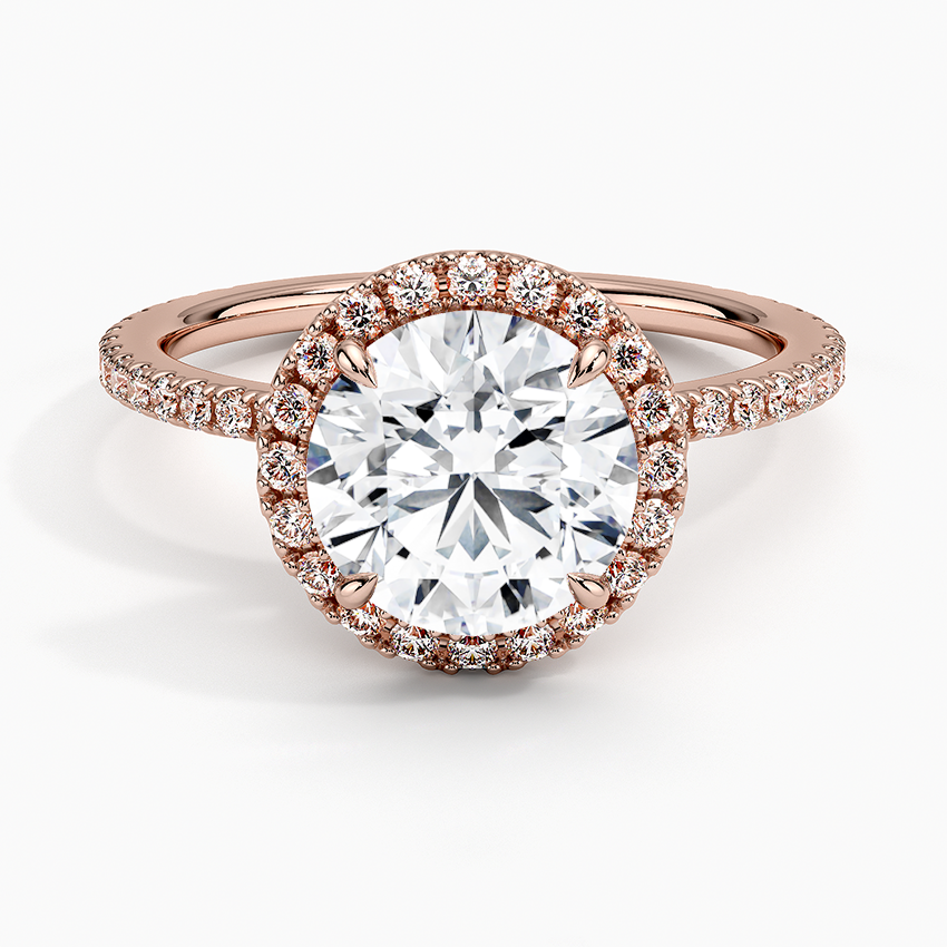 Yaalta Halo Round Engagement Ring