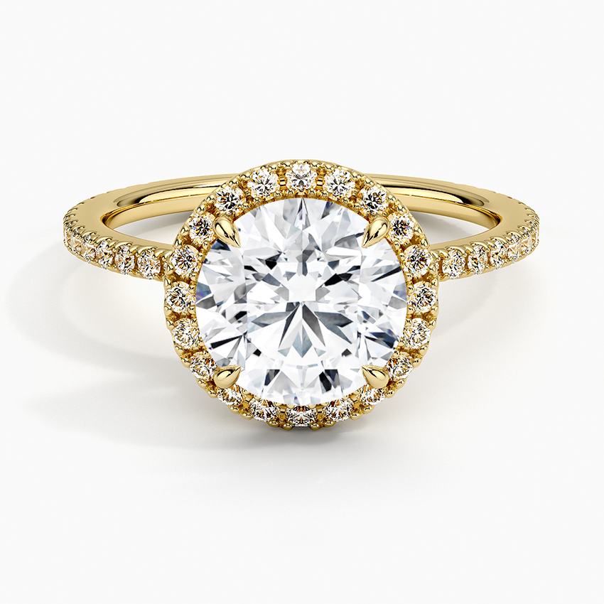 Yaalta Halo Round Engagement Ring