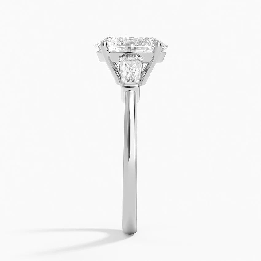 Tapered Baguette Three Stone Diamond Ring