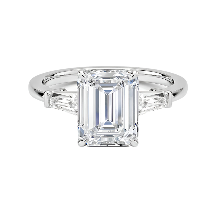 Tapered Baguette Three Stone Diamond Ring