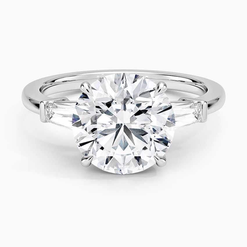 Tapered Baguette Three Stone Diamond Ring
