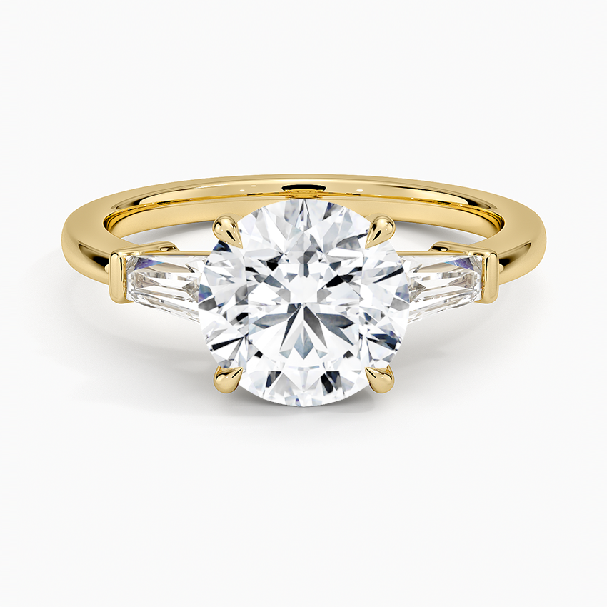 Tapered Baguette Three Stone Diamond Ring