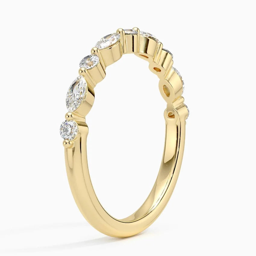 Vine Half Coverage Lab Diamond Ring