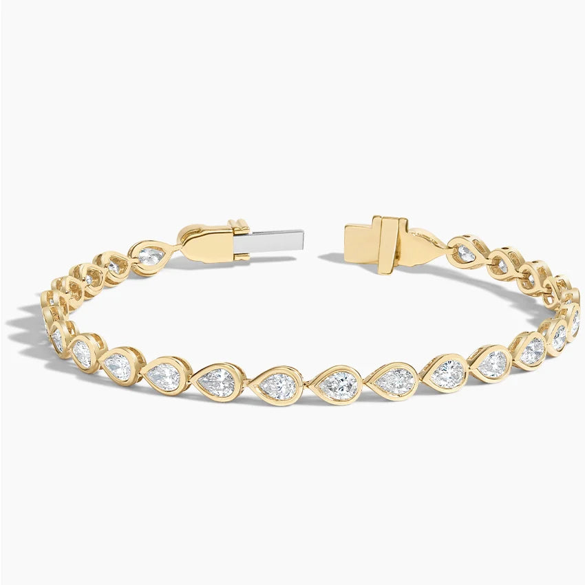 Pear Bezel Tennis Bracelet