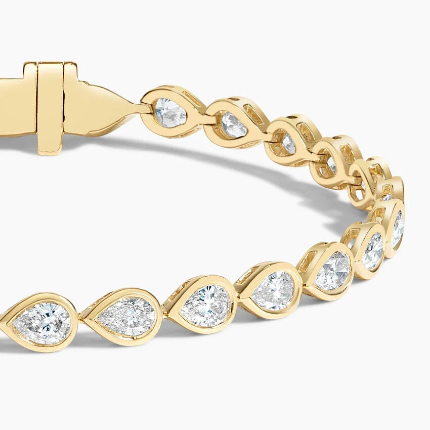 Pear Bezel Tennis Bracelet
