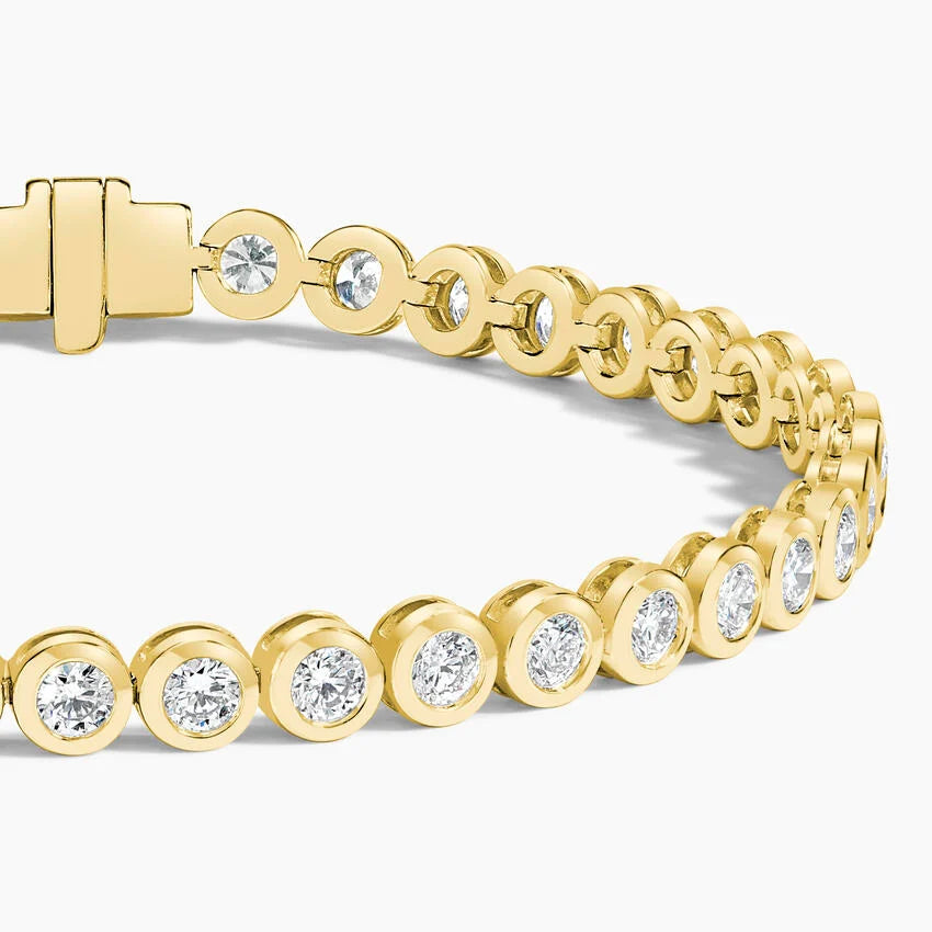Round Bezel Tennis Bracelet