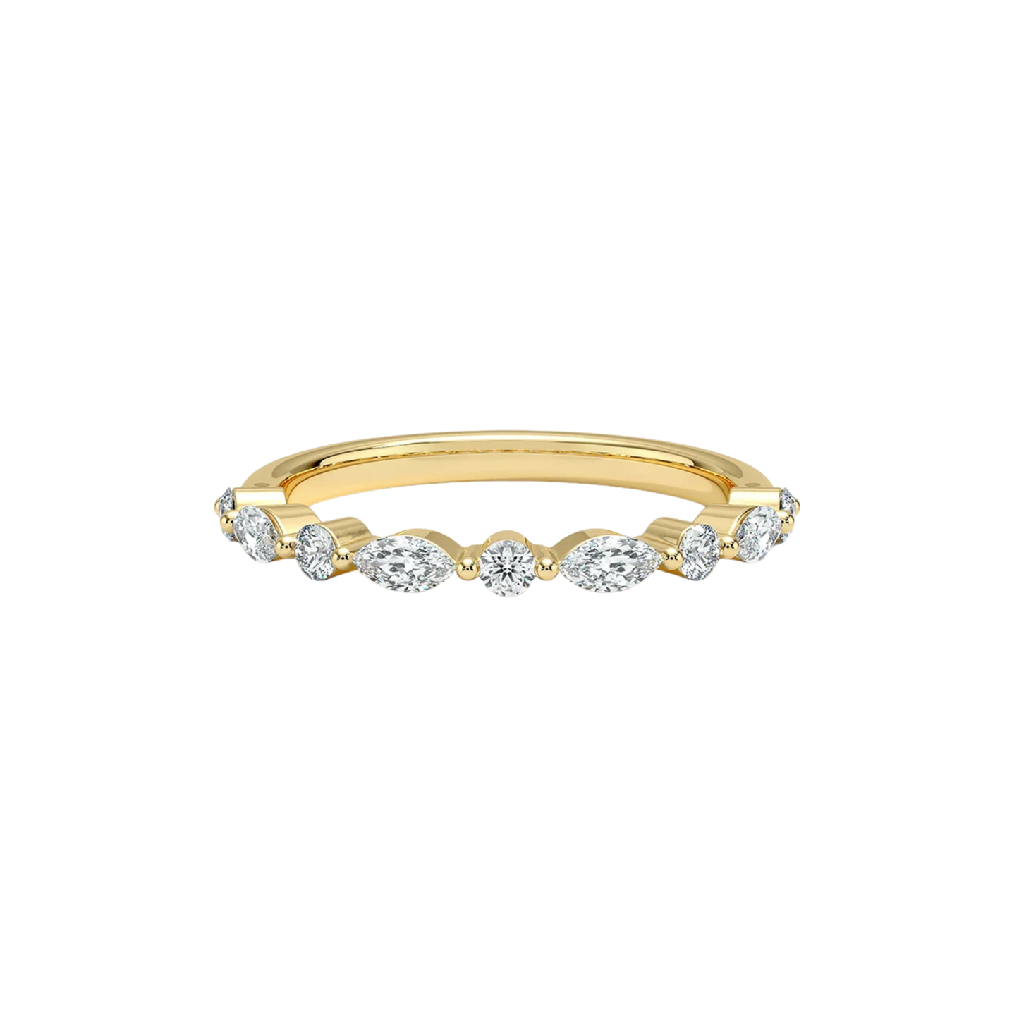 Vine Half Coverage Lab Diamond Ring