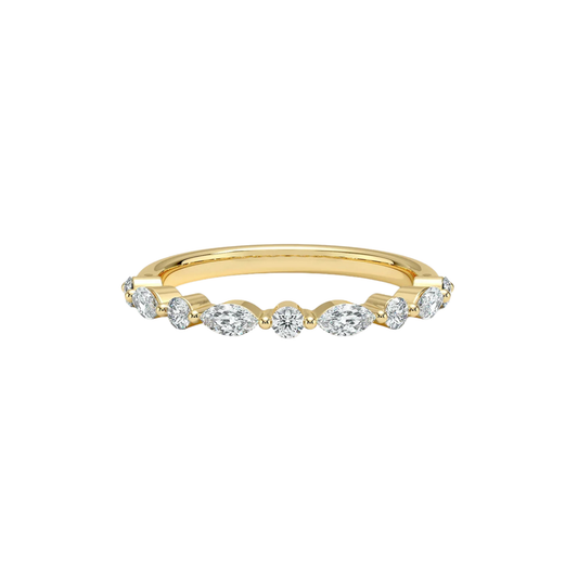 Vine Half Coverage Lab Diamond Ring