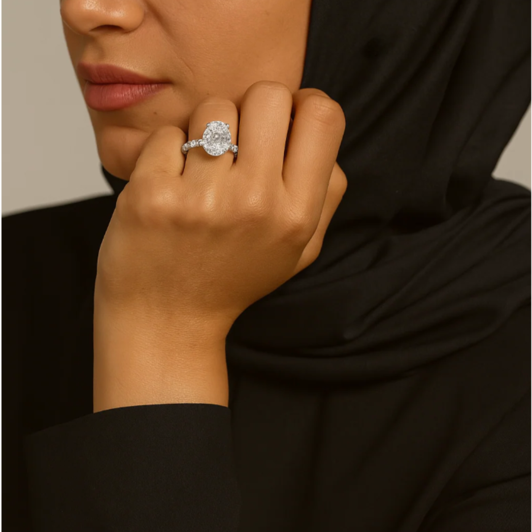 Ijoye Half-Coverage Diamond Ring