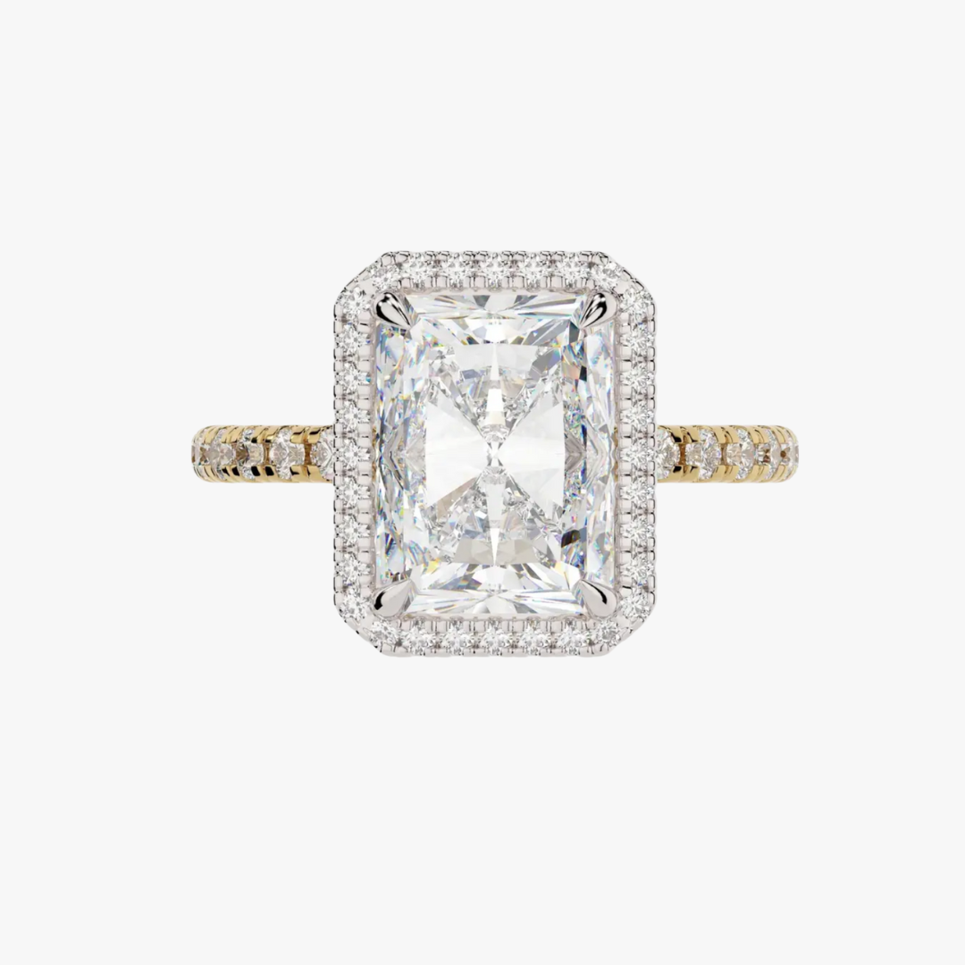 Yaalta Halo Radiant Engagement Ring