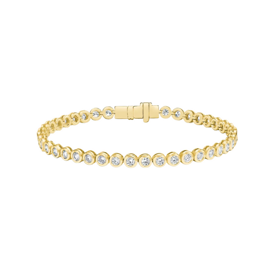Round Bezel Tennis Bracelet