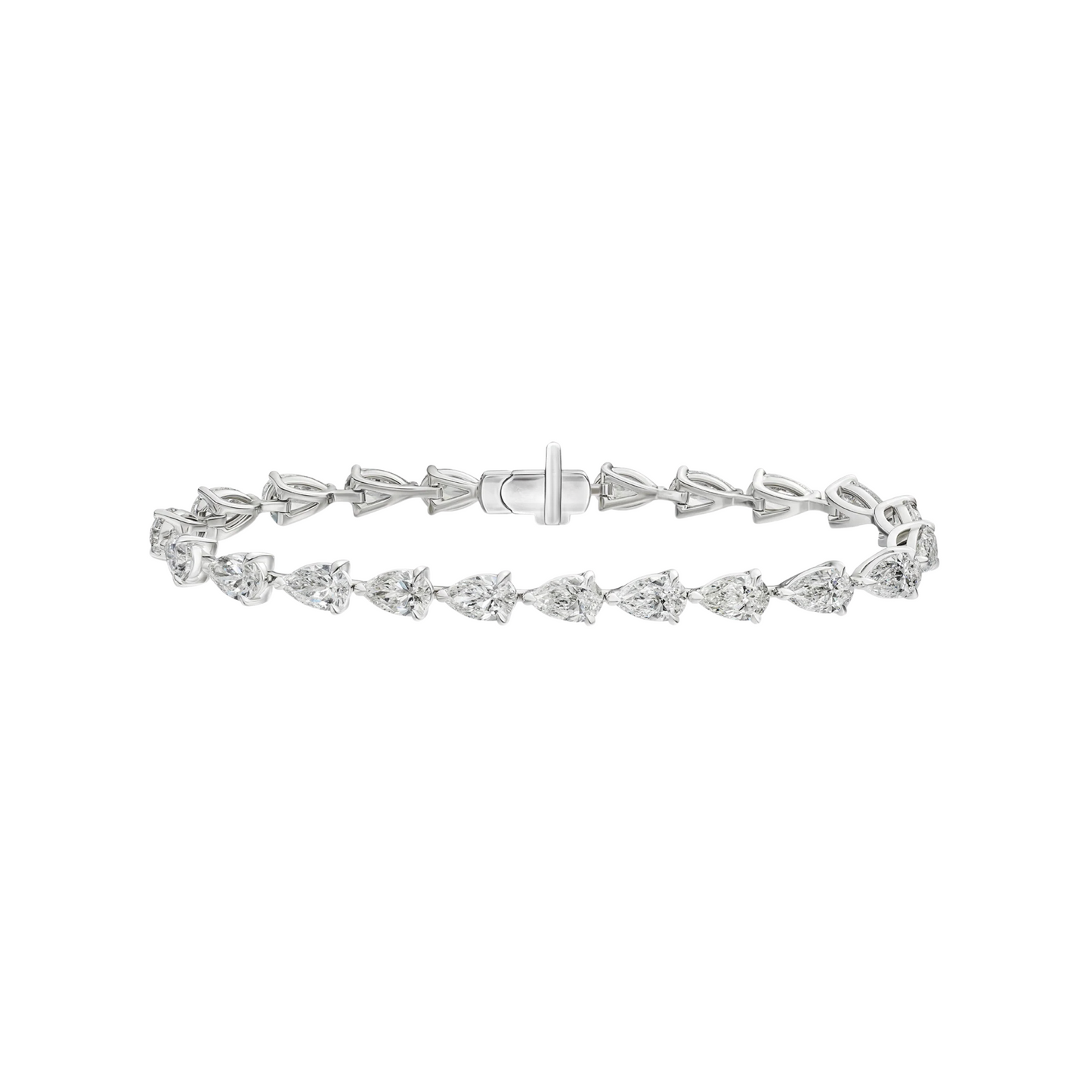 Classic East West Pear Tennis Bracelet
