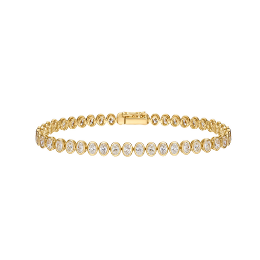 Oval Bezel Tennis Bracelet