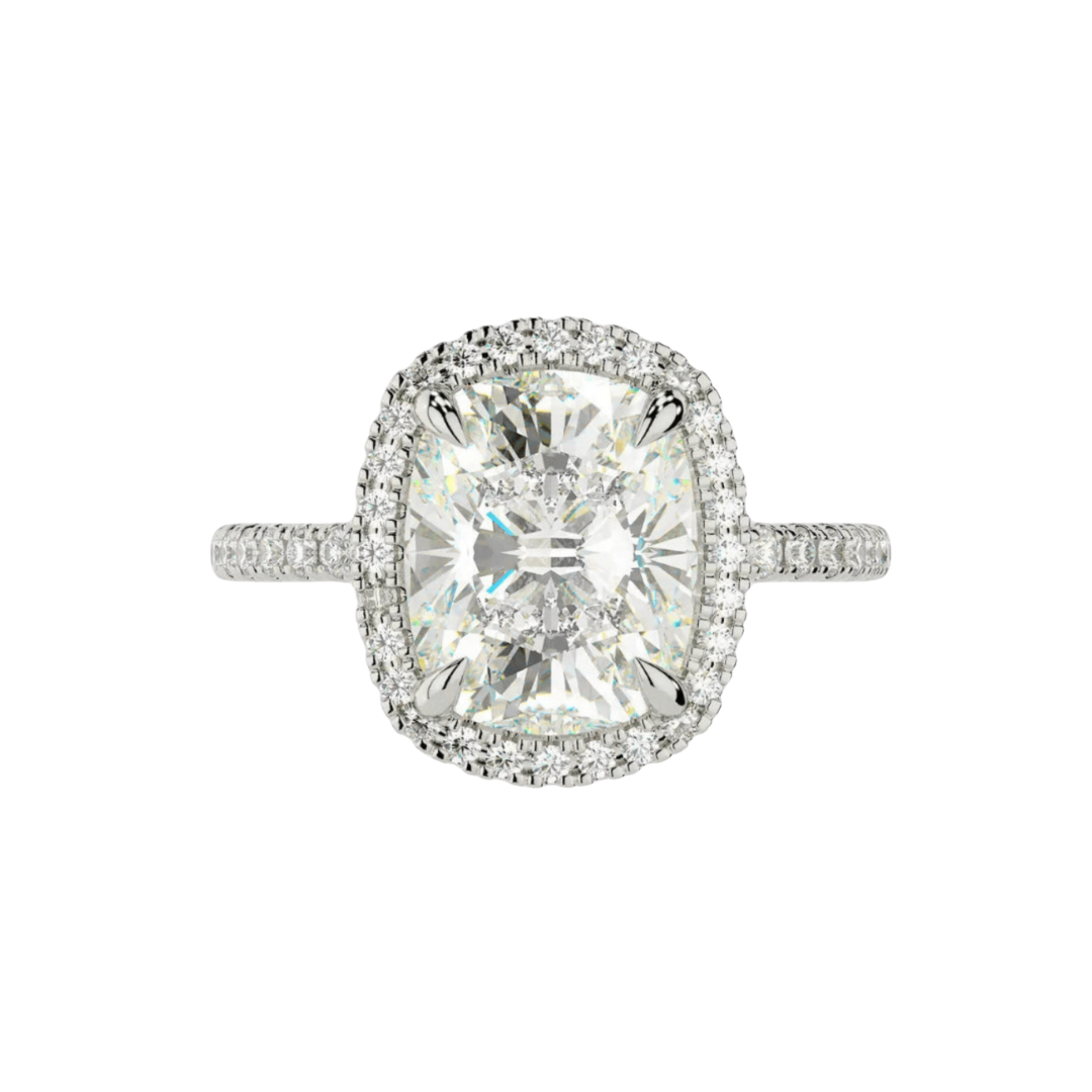 Yaalta Halo Cushion Engagement Ring