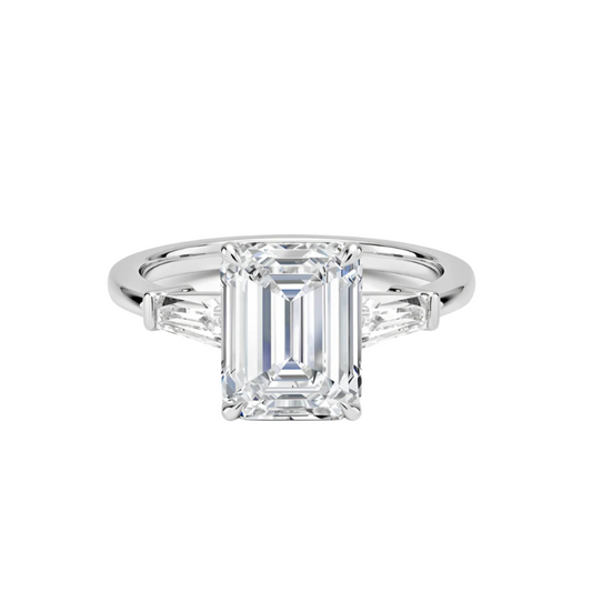 Tapered Baguette Three Stone Diamond Ring