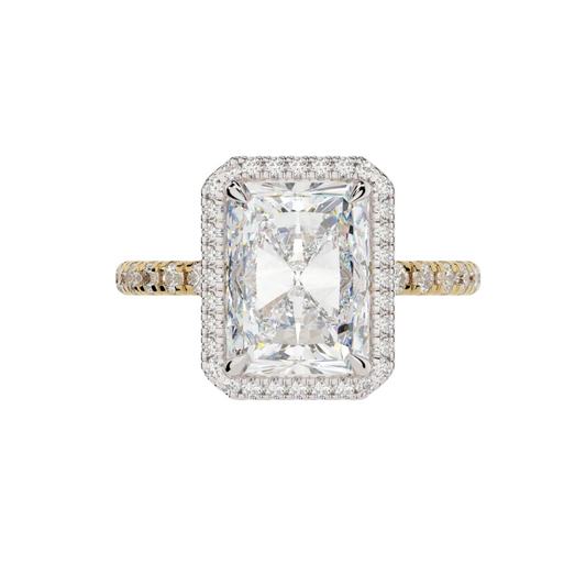 Yaalta Halo Radiant Engagement Ring