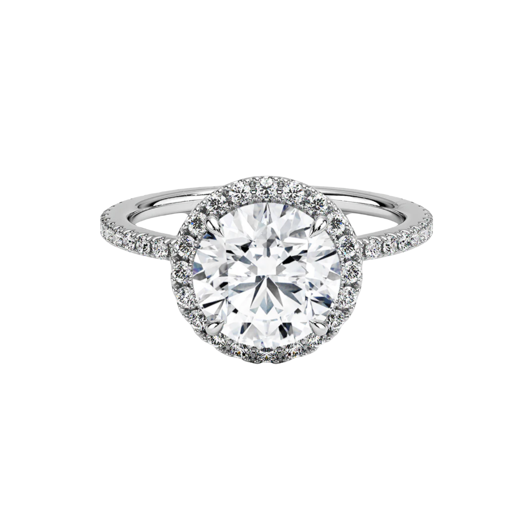 Yaalta Halo Round Engagement Ring