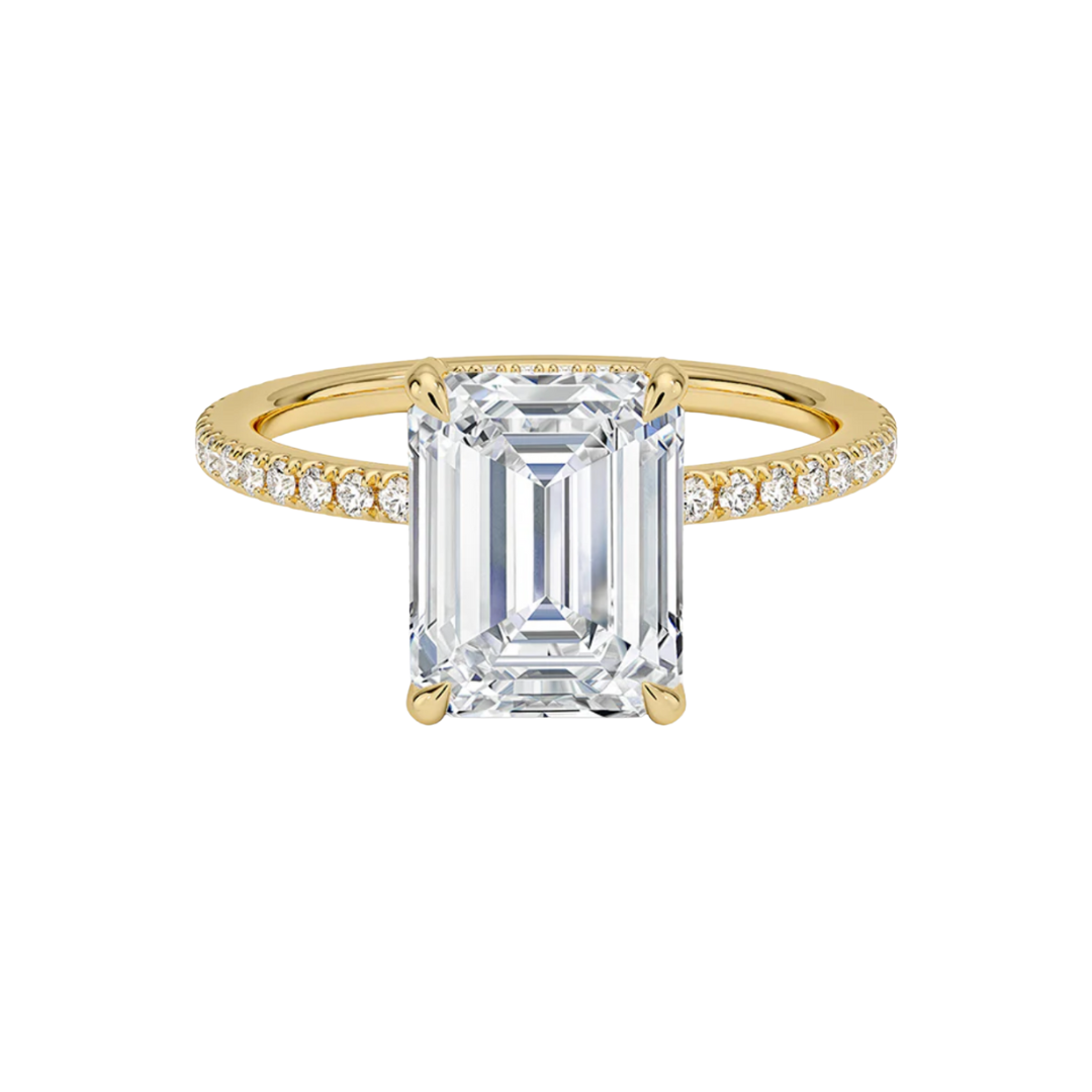 Yaalta Pavè Emerald Engagement Ring